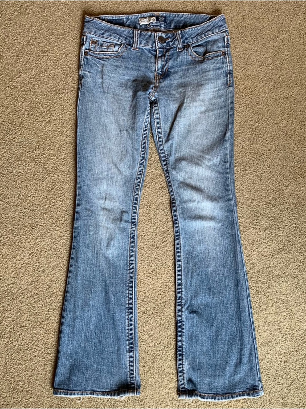 Women’s Y2k Aeropostale Light Blue Hailey Skinny Flare Bootcut Jeans 5 Regular